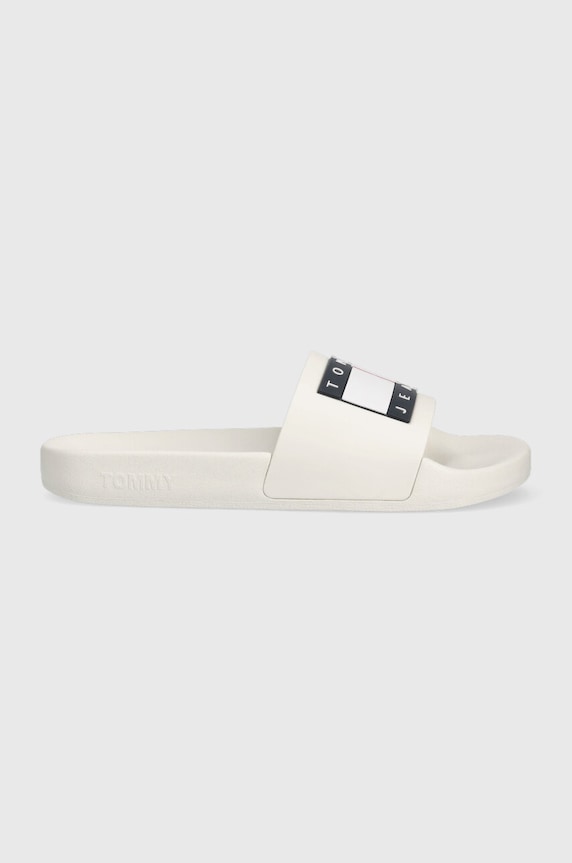 Natikače Tommy Jeans FLAG POOL SLD ESS ostalo bijela EN0EN02115