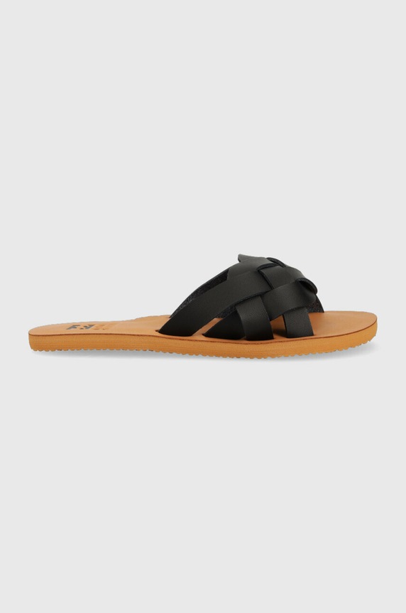 Billabong klapki imitacja skóry licowej czarny ABJL100073