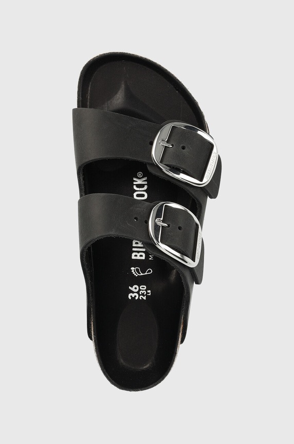 Δερμάτινες παντόφλες Birkenstock ARIZONA BIG BUCKLE μαύρο 1011074