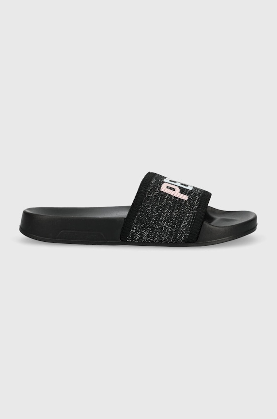 Pepe Jeans klapki SLIDER tekstylny czarny PLS70128