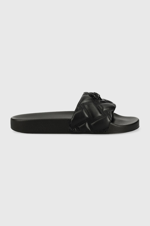Pantofle Kurt Geiger London Meena Eagle Drench imitace kůže černá 8650300979.BLACK