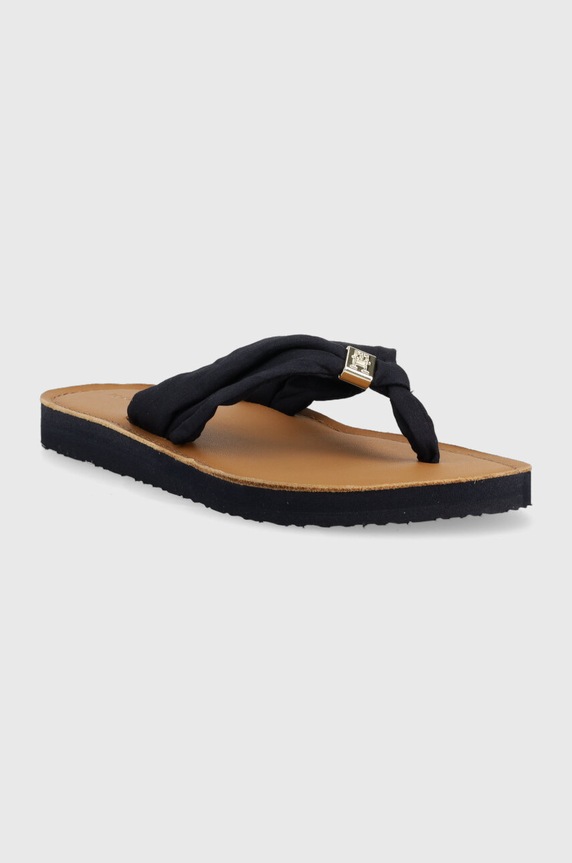 Tommy Hilfiger japonki TH ELEVATED BEACH SANDAL FW0FW06985 granatowy SS25