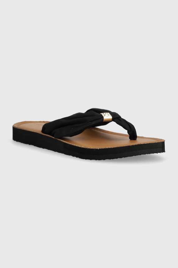 Tommy Hilfiger slapi TH ELEVATED BEACH SANDAL FW0FW06985 negru SS25