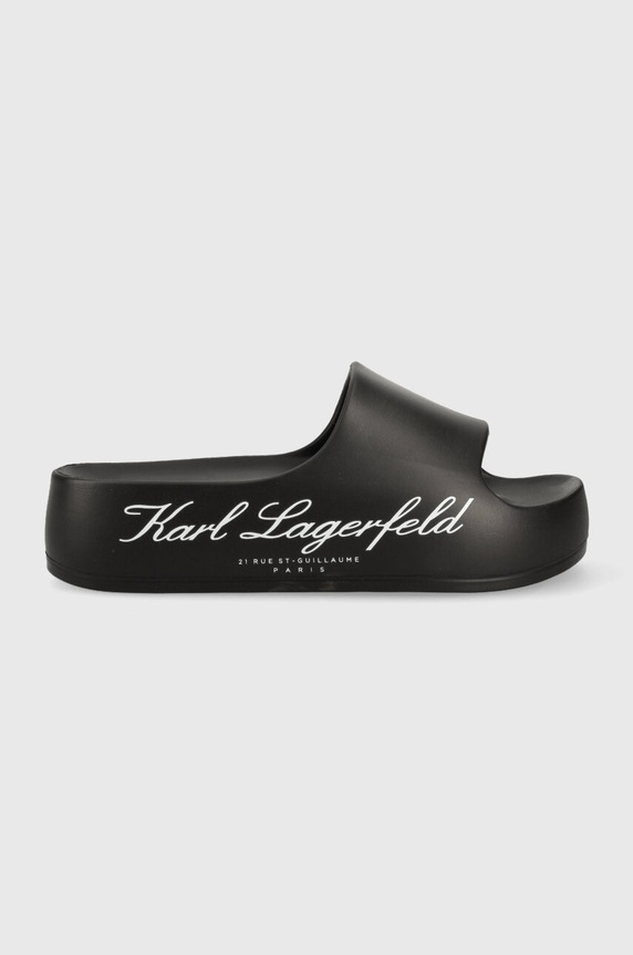 Karl Lagerfeld papucs KOBO II szintetikus fekete KL86000.VG0