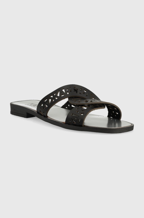 Karl Lagerfeld klapki skórzane SKOOT KL80429.000 czarny SS23