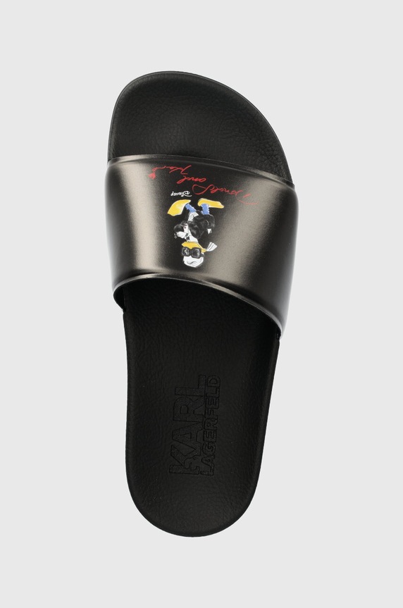 Karl Lagerfeld papucs KONDO KL x DD fekete KL98903.V00
