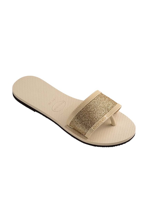 Παντόφλες Havaianas YOU ANGRA GLITTER 4148294.0121 μπεζ SS24