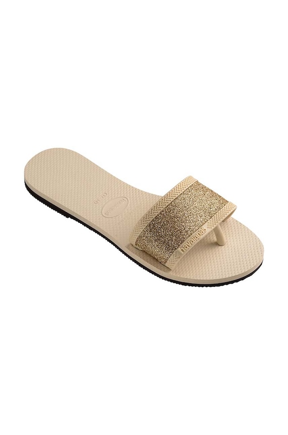 Παντόφλες Havaianas YOU ANGRA GLITTER 4148294.0121 μπεζ SS24