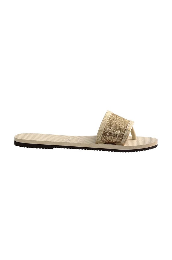 Παπούτσια Παντόφλες Havaianas YOU ANGRA GLITTER 4148294.0121 μπεζ