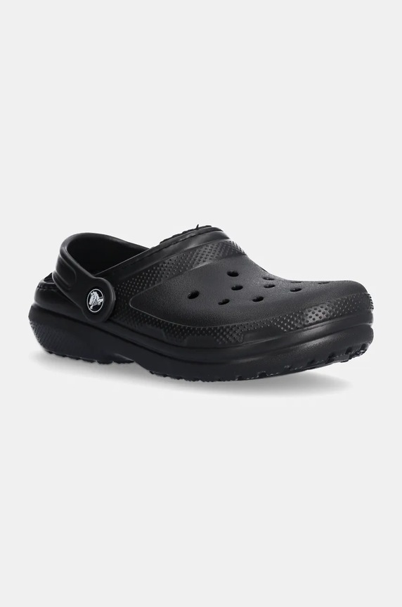 Crocs slapi copii Lined 207010 sintetic negru 207010.BLACK