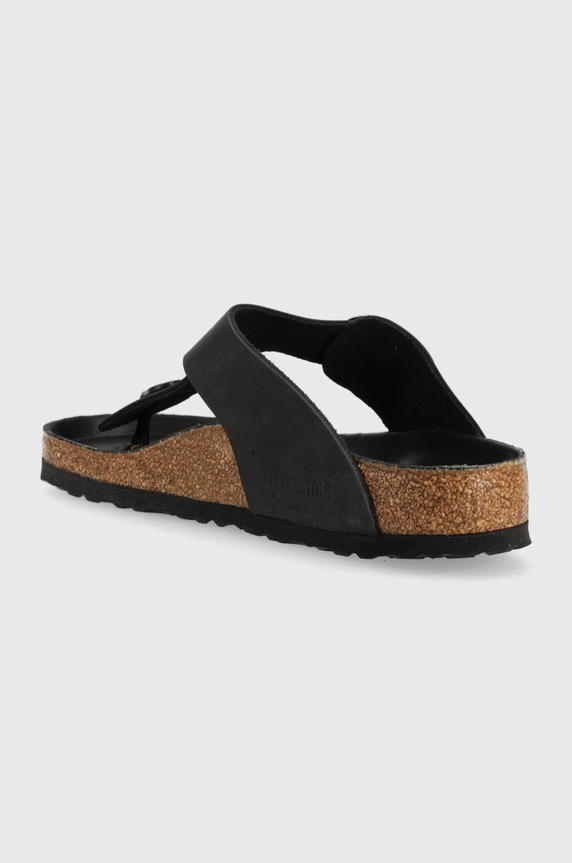 Παπούτσια Δερμάτινες σαγιονάρες Birkenstock Gizeh Big Buckle 1023334 μαύρο