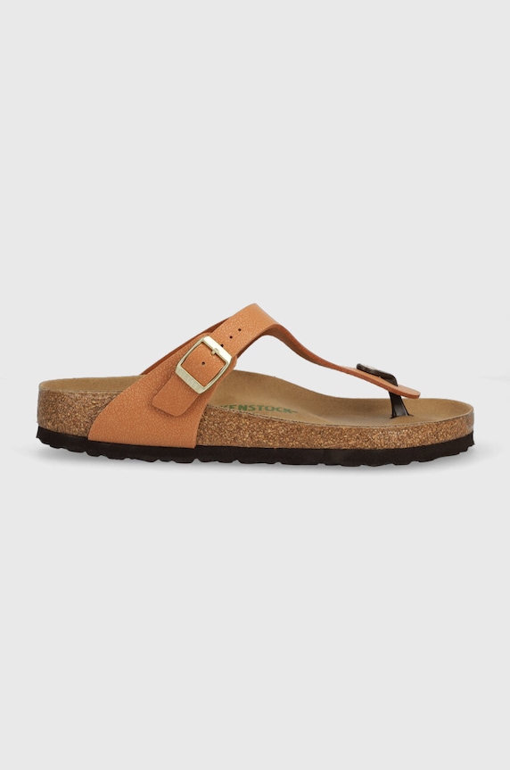 Birkenstock žabky na plochém podpatku bez podpatku hnědá 1025062