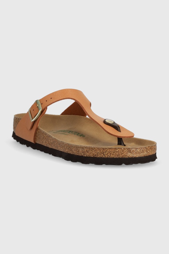Birkenstock žabky na plochém podpatku 1025062 hnědá SS24