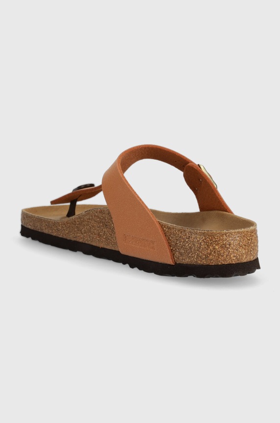 Boty Birkenstock žabky na plochém podpatku 1025062 hnědá