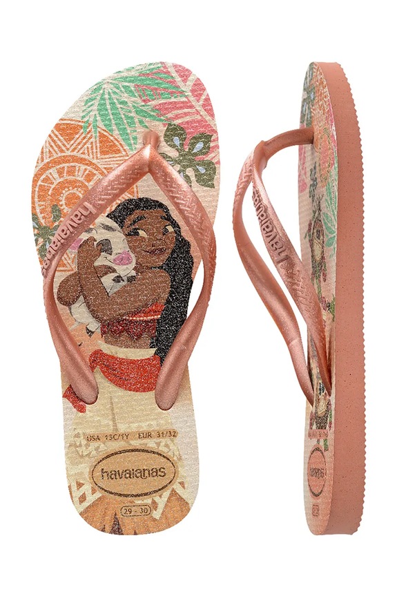 Παιδικές σαγιονάρες Havaianas SLIM PRINCESS 4123328 πορτοκαλί