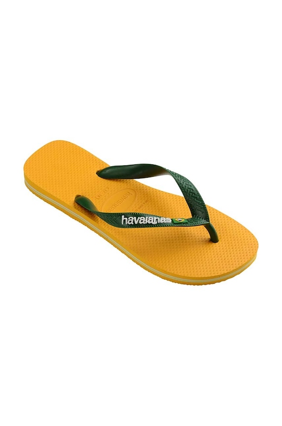 Dětské žabky Havaianas BRASIL LOGO 4110850.27.32 žlutá SS23