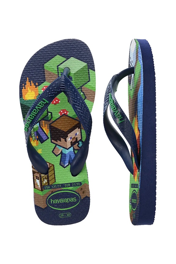 Otroške japonke Havaianas MINECRAFT 4145125 mornarsko modra