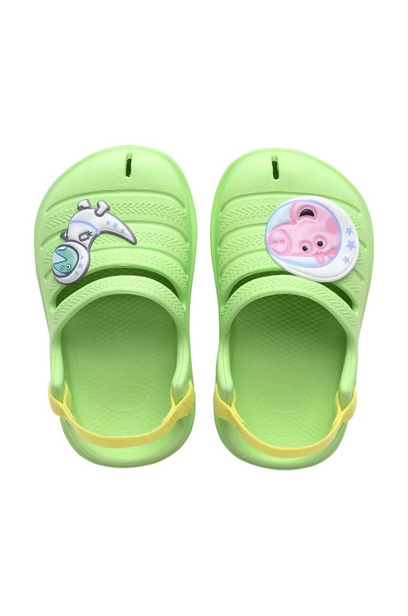 Šľapky Havaianas CLOG PEPPA PIG Rozprávkové postavičky zelená 4148462
