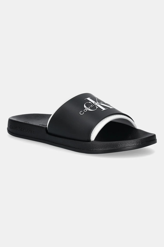 Calvin Klein Jeans papucs SLIDE MONOGRAM TPU fekete YM0YM00361