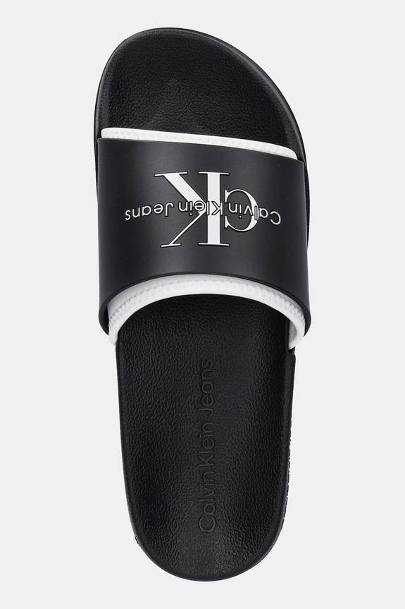 Calvin Klein Jeans papucs SLIDE MONOGRAM TPU fekete YM0YM00361