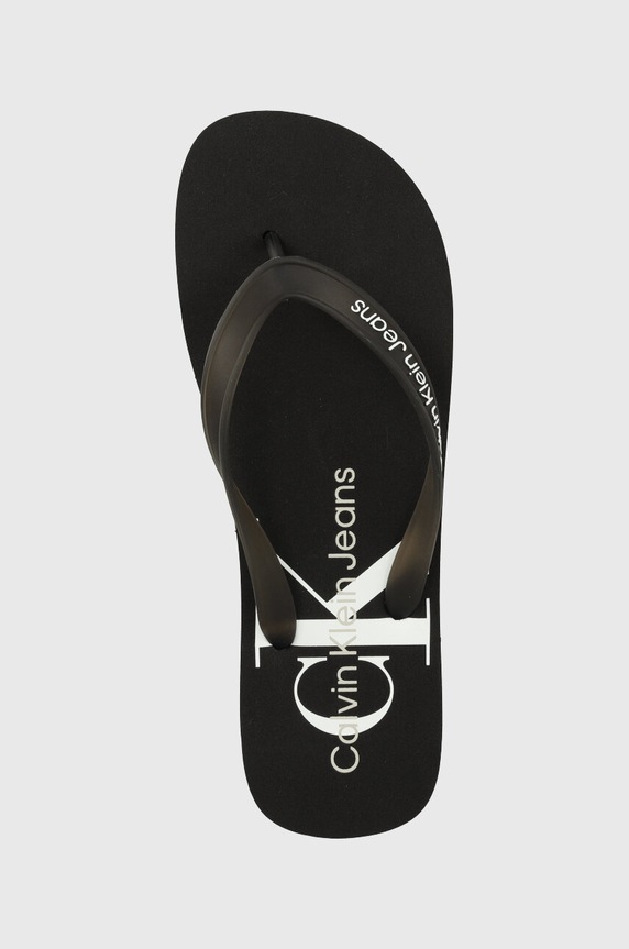 Calvin Klein Jeans flip-flop BEACH SANDAL MONOGRAM TPU fekete YM0YM00838