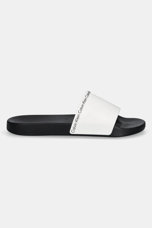 Calvin Klein klapki POOL SLIDE RUBBER HM0HM00981 biały SS25
