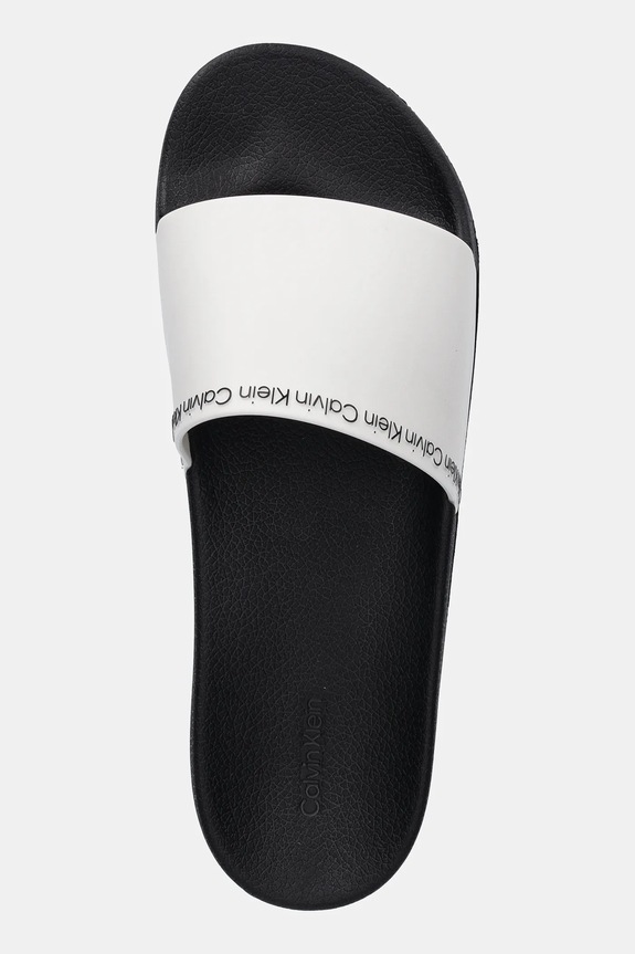Obuwie Calvin Klein klapki POOL SLIDE RUBBER HM0HM00981 biały