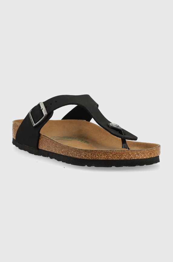 Birkenstock žabky na plochém podpatku 1020380 černá SS25