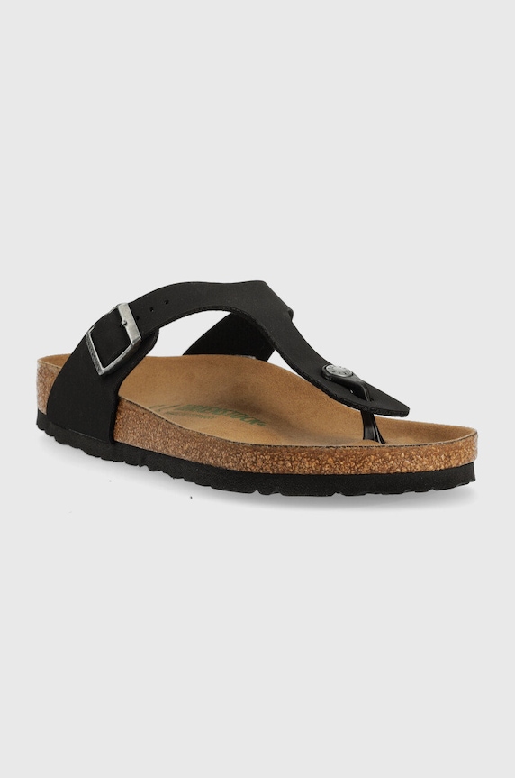 Birkenstock žabky na plochém podpatku 1020380 černá SS25