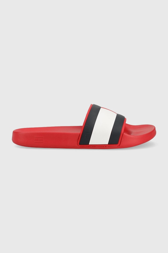 Tommy Hilfiger klapki RUBBER TH FLAG POOL SLIDE czerwony FM0FM04263