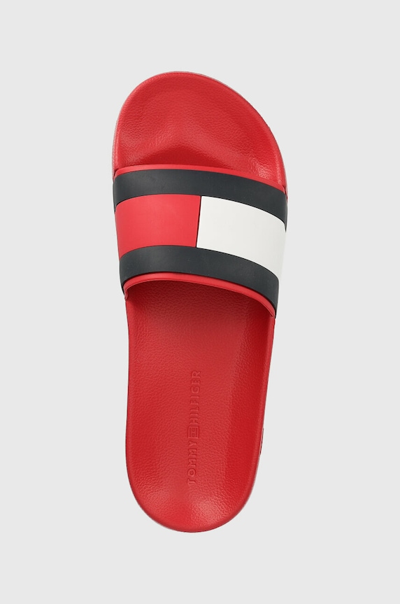 Tommy Hilfiger klapki RUBBER TH FLAG POOL SLIDE czerwony FM0FM04263