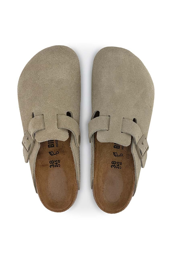 Birkenstock ciabatte slide in camoscio 1025788 1025788 verde