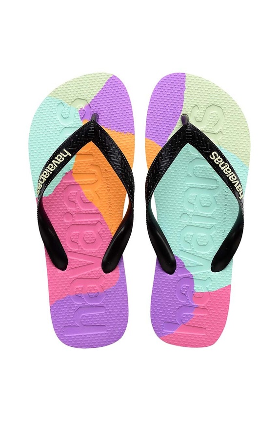 Σαγιονάρες Havaianas TOP LOGOMANIA φλατ μαύρο 4147526.0090