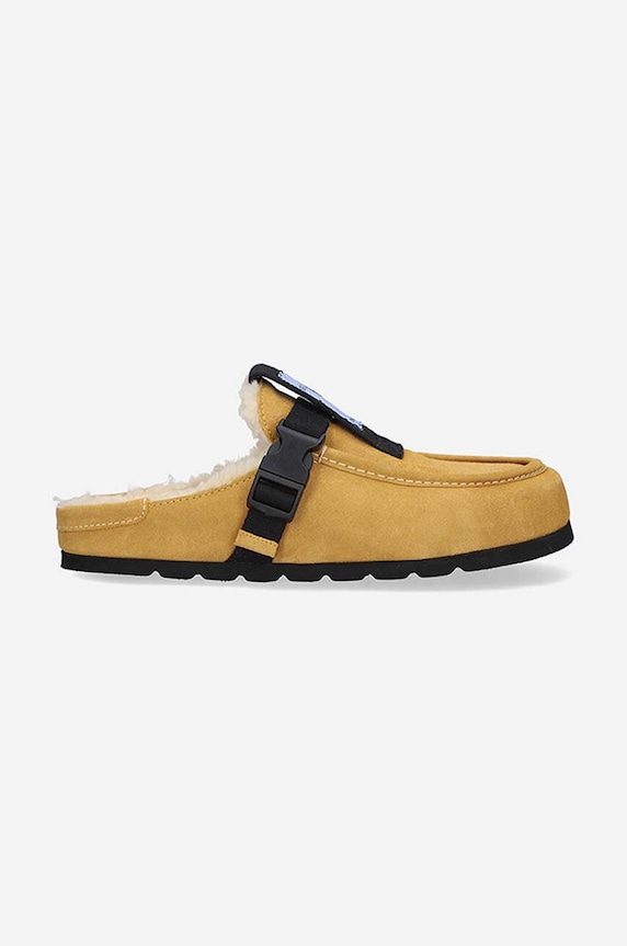 MCQ ciabatte slide in camoscio Grow-Up pelle scamosciata giallo 682023R27982001