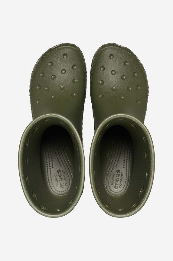 Gumene čizme Crocs Classic Rain Boot 208363.ARMY.GREEN zelena SS23