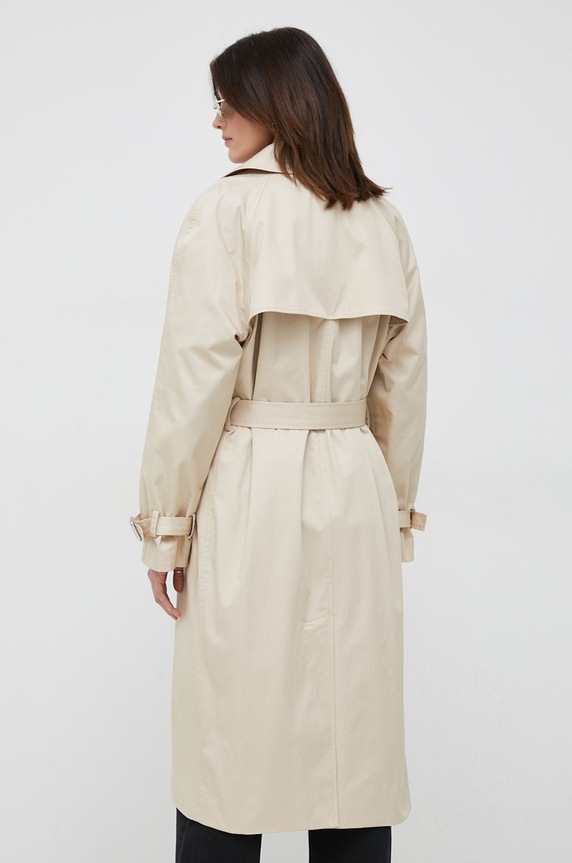 Odzież Calvin Klein płaszcz bawełniany K20K204999.PPYX beżowy