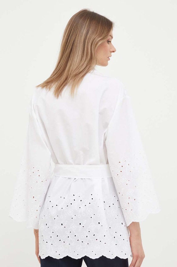 Ρούχα Βαμβακερό blazer United Colors of Benetton 281YDW00W.101 λευκό
