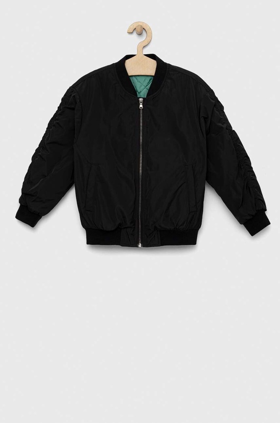 Детско яке бомбър Sisley 2E9GYN00M.G.SEASONAL черен SS23