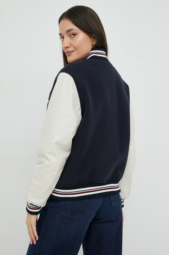 Oblečení Vlněná bunda Tommy Hilfiger WW0WW37308.PPYX námořnická modř