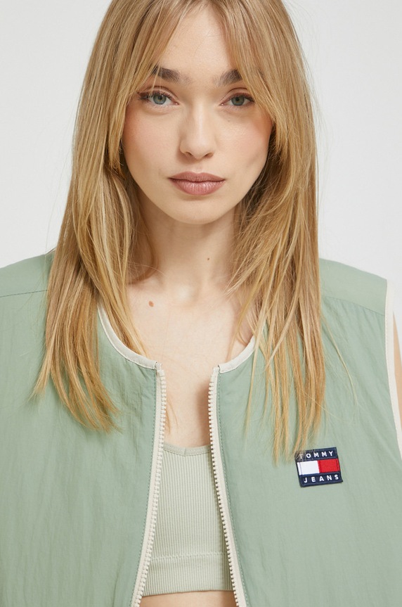 Γιλέκο δύο όψεων Tommy Jeans DW0DW14934.PPYX πράσινο