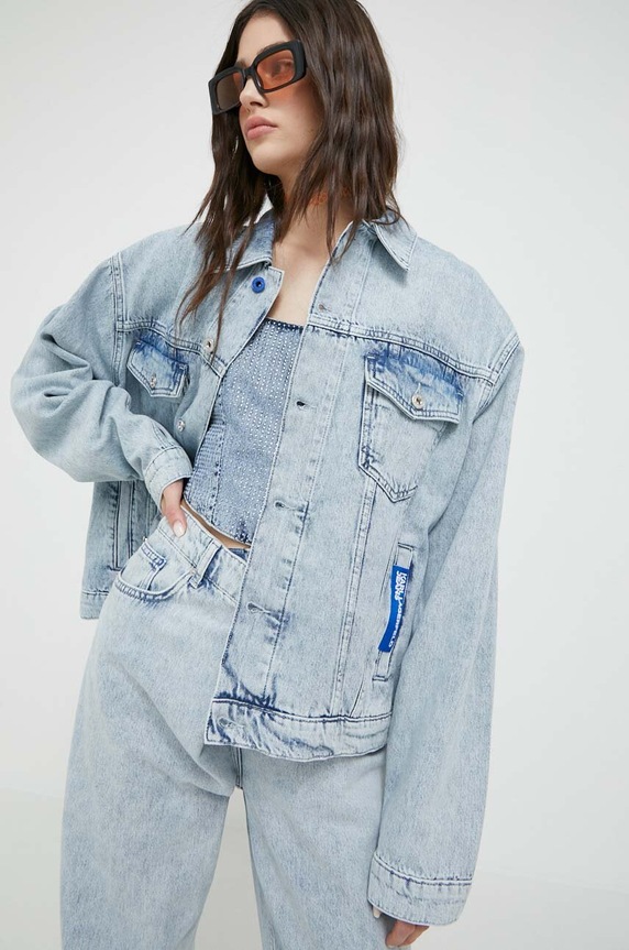 Džínová bunda Karl Lagerfeld Jeans modrá 231J1451