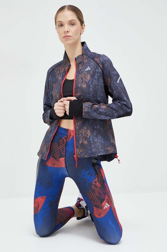 adidas Performance széldzseki Fast nem bélelt sötétkék HR5718