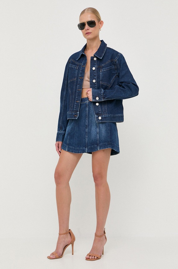 Trussardi kurtka jeansowa 56S00882.1T006241 granatowy SS23