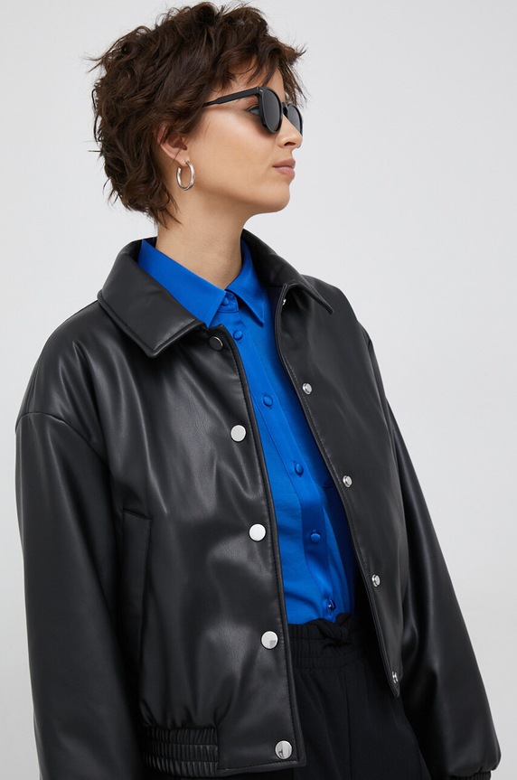 United Colors of Benetton rövid kabát fekete 2NVBDN01X.100