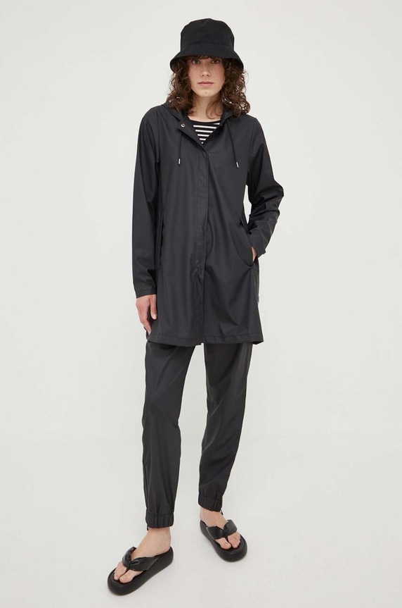 Nepremokavá bunda Rains A-line W Jacket 18050 18050.01 čierna SS23