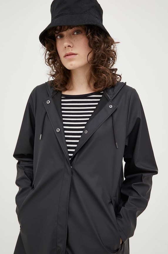 Nepremokavá bunda Rains A-line W Jacket 18050 čierna 18050.01
