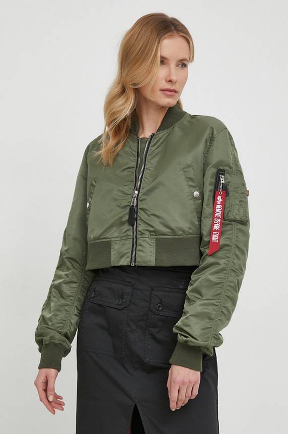 Bomber bunda Alpha Industries MA-1 BOXY WMN přechodné zelená 136008.03