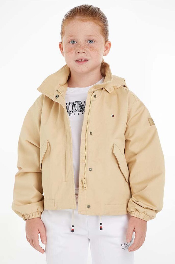 Tommy Hilfiger kurtka dziecięca pozostałe beżowy KG0KG07219.PPYX