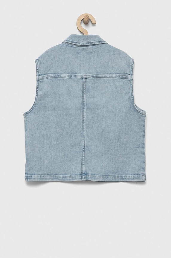 Tommy Hilfiger bezrękawnik jeansowy dziecięcy KG0KG07225.PPYX niebieski SS23