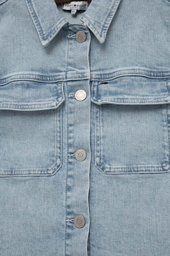 Dziewczynka Tommy Hilfiger bezrękawnik jeansowy dziecięcy KG0KG07225.PPYX niebieski